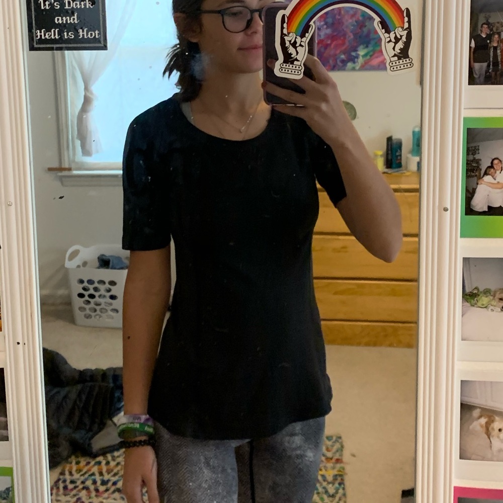Lululemon shortsleeved black shirt
